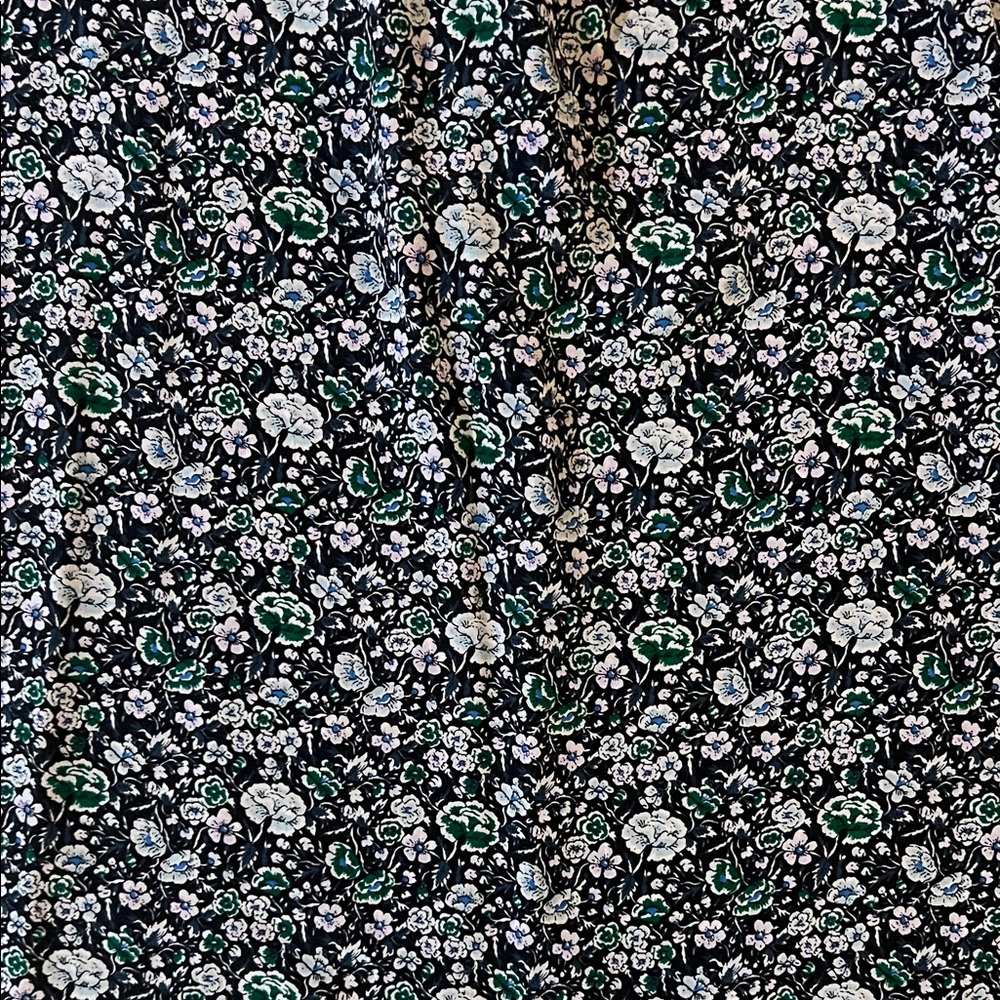 Rebecca Taylor Navy and Floral 100% Silk Sleeveless Blouse - Size 2 - Picture 4 of 6
